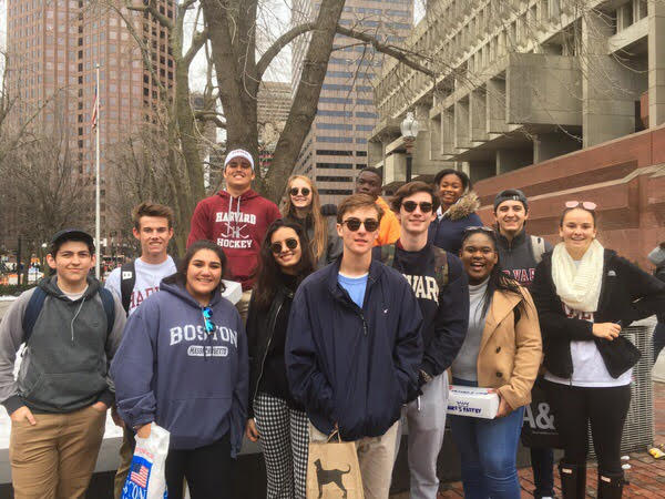 Cardinal Newman debate team exploring Boston. 