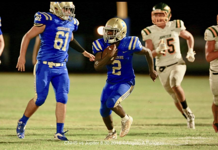 Junior Running Back Chris D'or breaks away for a touchdown.